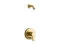 KOHLER K-TLS35326-4-2MB Elate Rite-Temp Shower Trim Kit With Push-Button Diverter, Without Showerhead - Vibrant Brushed Moderne Brass