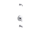 KOHLER K-TLS35327-4-CP Elate Rite-Temp Bath And Shower Trim Kit With Push-Button Diverter, Without Showerhead - Polished Chrome