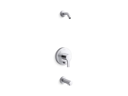 KOHLER K-TLS35327-4-CP Elate Rite-Temp bath and shower trim kit with push-button diverter, without showerhead - Polished Chrome