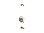 KOHLER K-TLS35327-4-BN Elate Rite-Temp Bath And Shower Trim Kit With Push-Button Diverter, Without Showerhead - Vibrant Brushed Nickel
