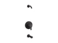 KOHLER K-TLS35327-4-BL Elate Rite-Temp Bath And Shower Trim Kit With Push-Button Diverter, Without Showerhead - Matte Black