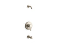 KOHLER K-TLS35322-4-BN Elate Rite-Temp Bath And Shower Trim Kit, Without Showerhead - Vibrant Brushed Nickel