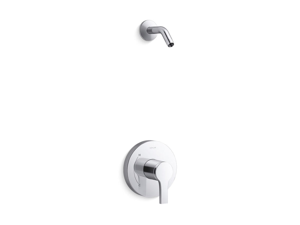 KOHLER K-TLS35321-4-CP Elate Rite-Temp Shower Trim Kit, Without Showerhead - Polished Chrome