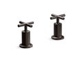 KOHLER K-T14429-3-BGP Deck- or wall-mount bath faucet handle trim with cross design  -  Brushed Graphite