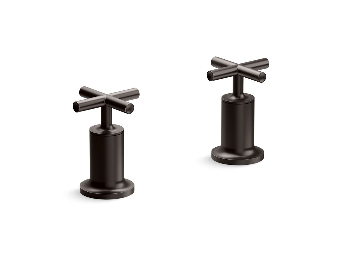 KOHLER K-T14429-3-BGP Deck- or wall-mount bath faucet handle trim with cross design  -  Brushed Graphite