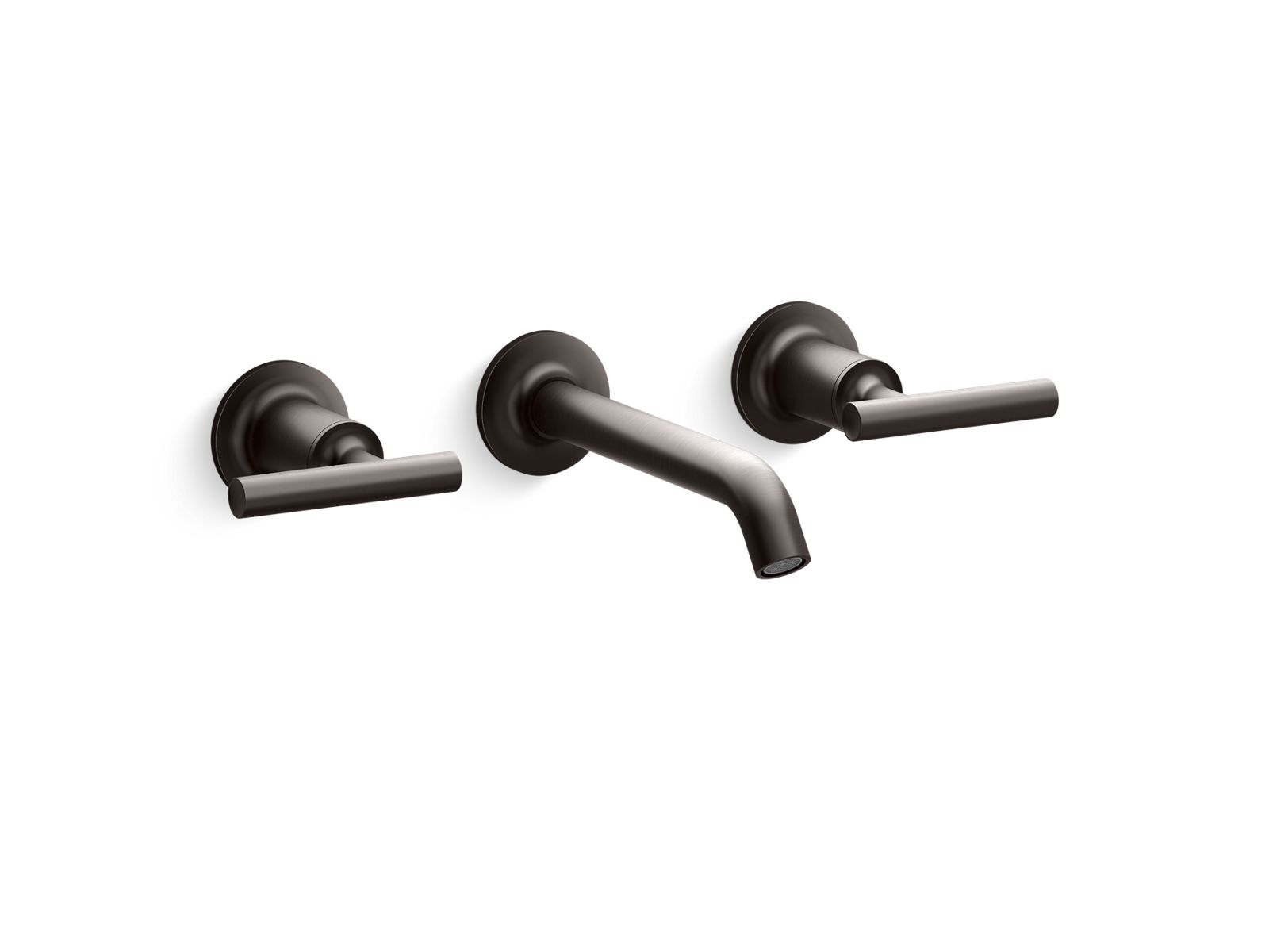KOHLER K-T14413-4-BGP Wall-mount bathroom sink faucet trim with Lever handles, 1.2 gpm  -  Brushed Graphite