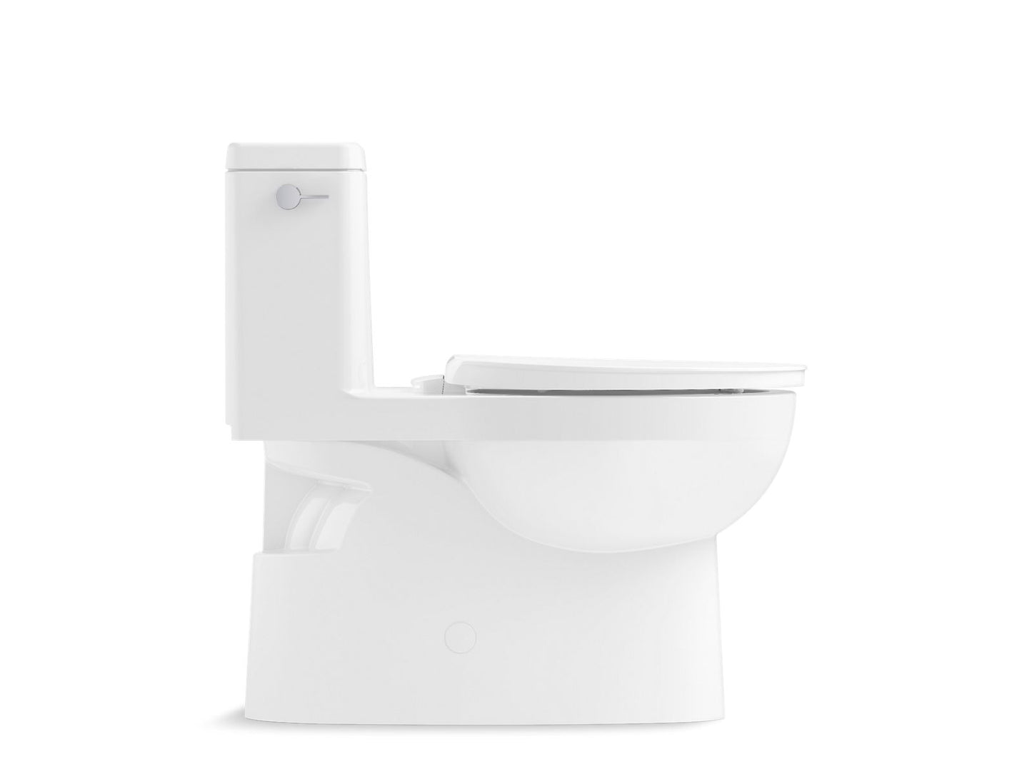 KOHLER K-78080-0 Reach One-Piece Compact Elongated Toilet With Skirted Trapway, 1.28 Gpf In White