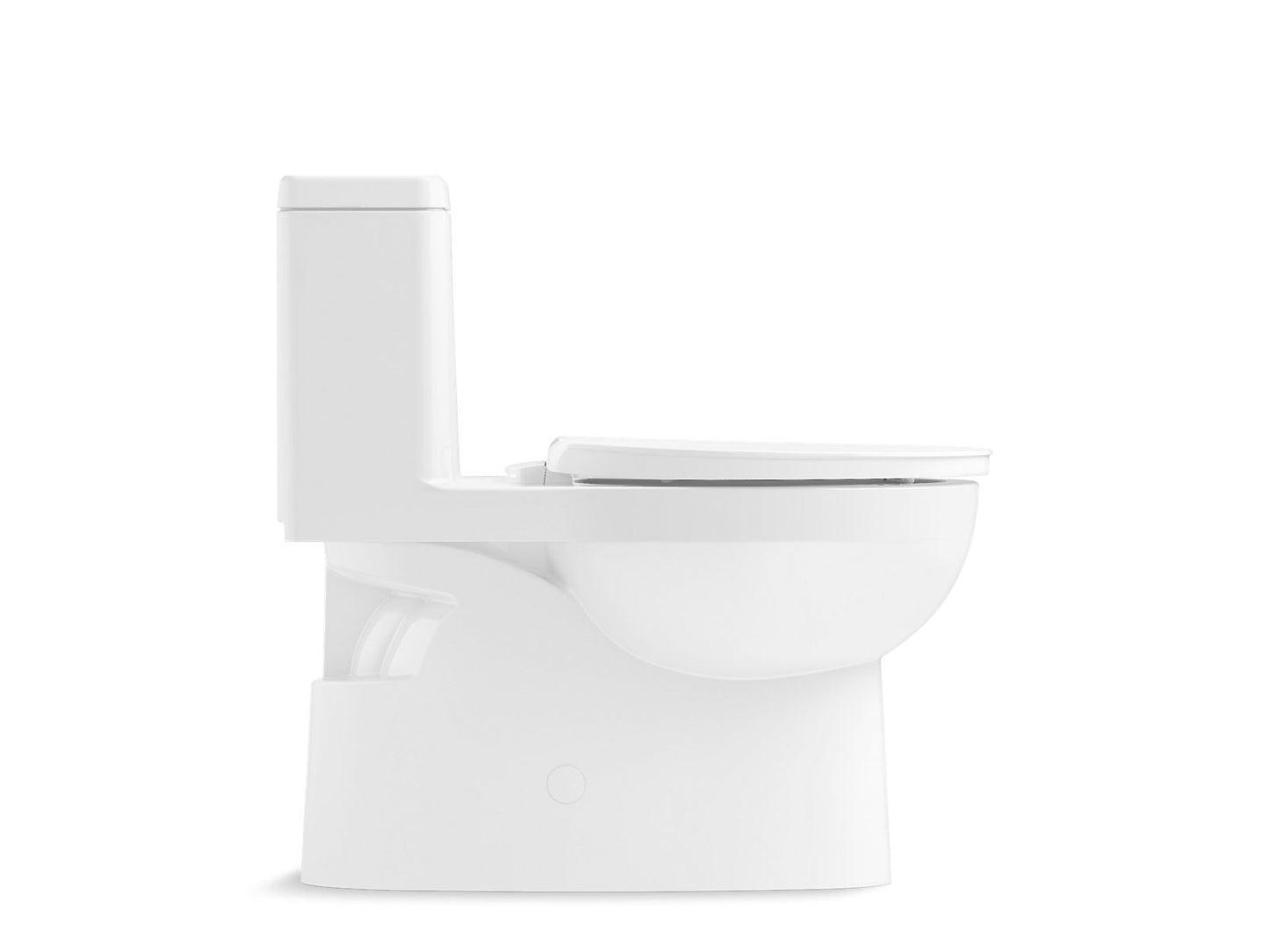 KOHLER K-78080-RA-0 Reach One-Piece Compact Elongated Toilet With Skirted Trapway, 1.28 Gpf In White