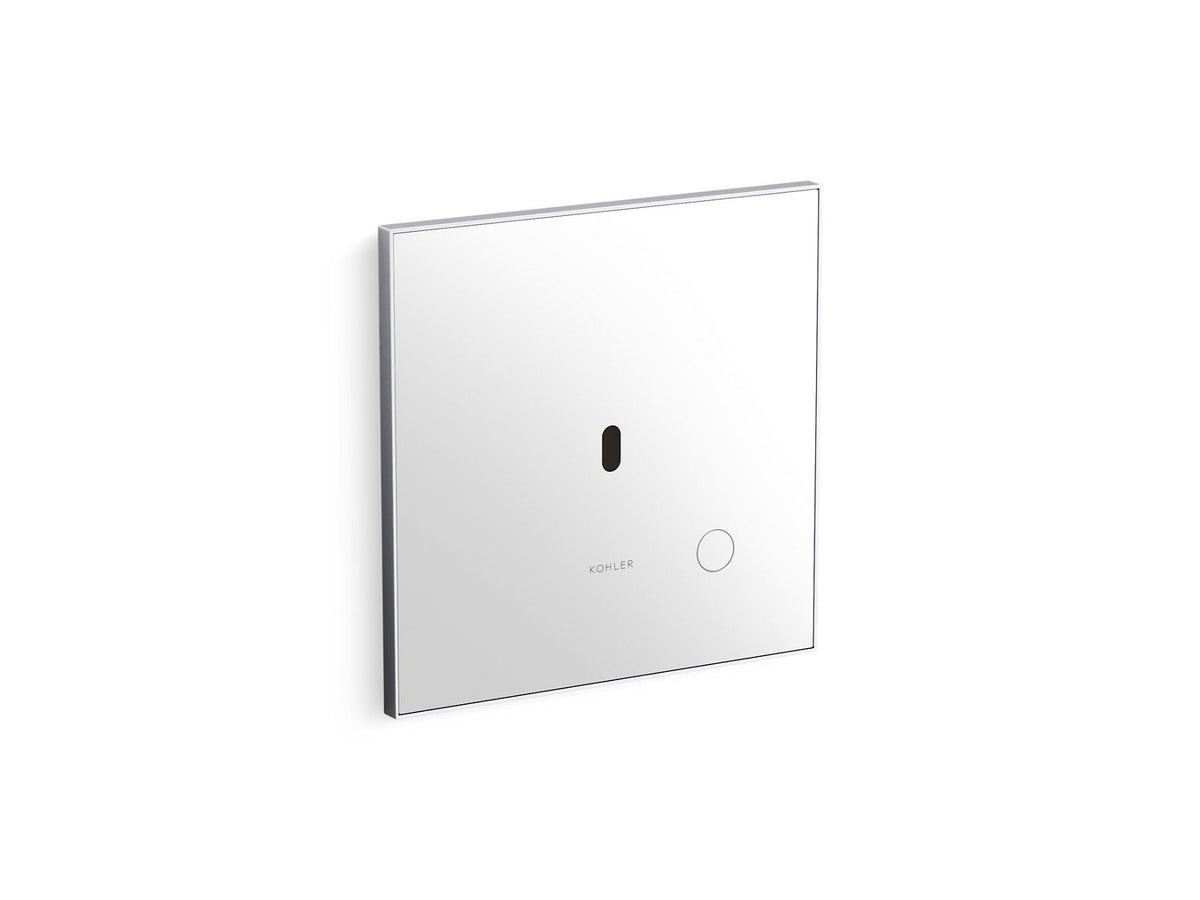 KOHLER K-91TB10L50-0WH-CP Mach Flex Glass Faceplate For Concealed Touchless Toilet Flushometer, 1.1 Gpf - Polished Chrome