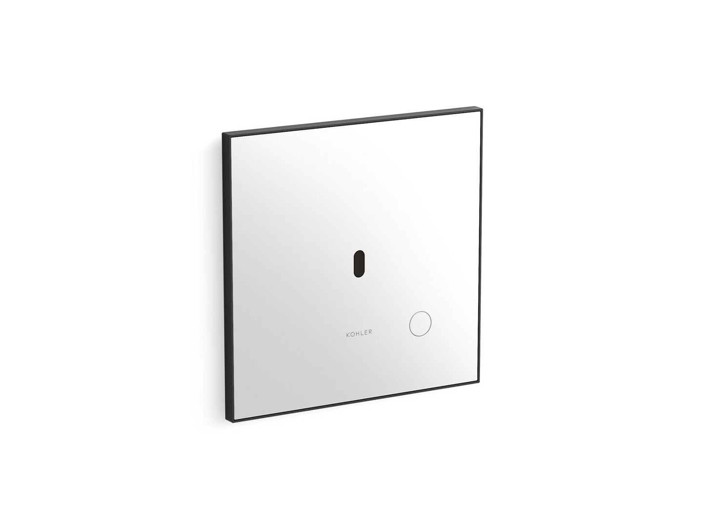 KOHLER K-91TB10L50-0WH-BL Glass faceplate for concealed touchless toilet flushometer, 1.1 gpf  -  Matte Black