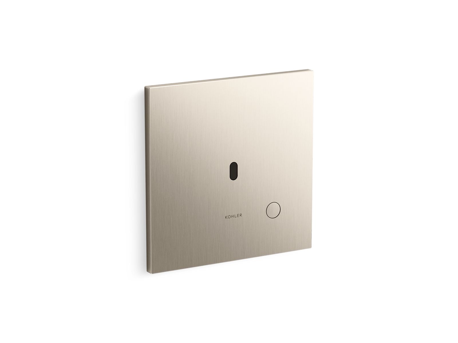 KOHLER K-90UB00D40-BN Mach Flex Metal Faceplate For Concealed Touchless Urinal Flushometer, 0.125 Gpf - Vibrant Brushed Nickel