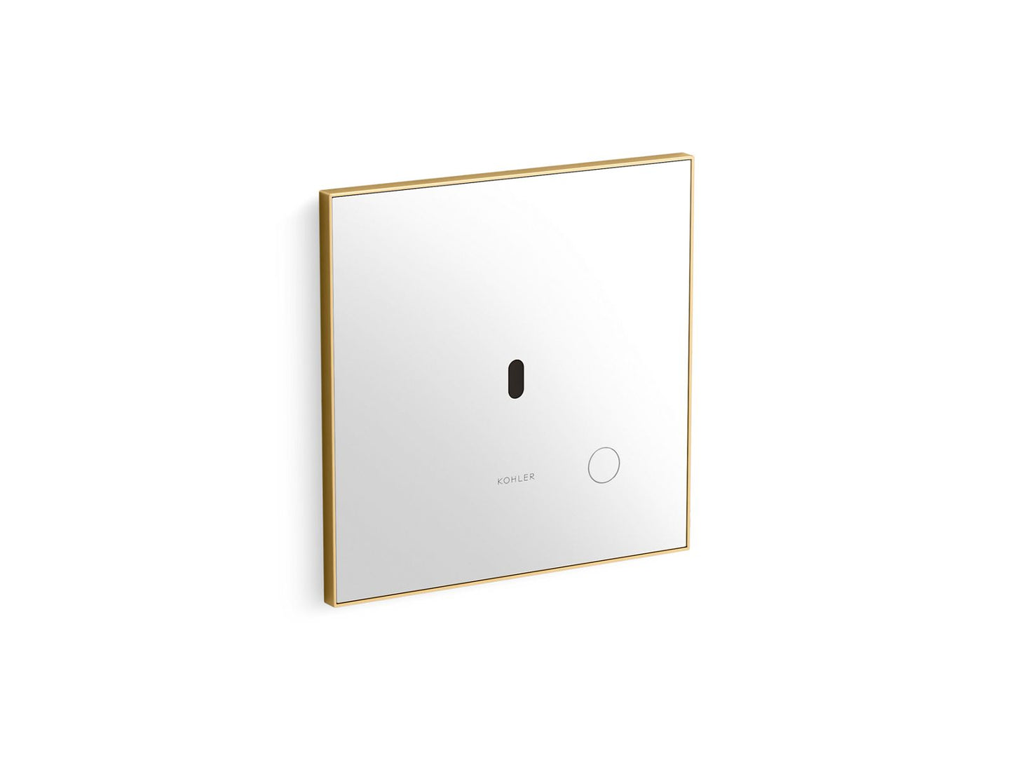 KOHLER K-61TB10T50-0WH-2MB Glass faceplate for concealed touchless toilet flushometer, dual-flush (1.0 / 1.6 gpf)  -  Vibrant Brushed Moderne Brass