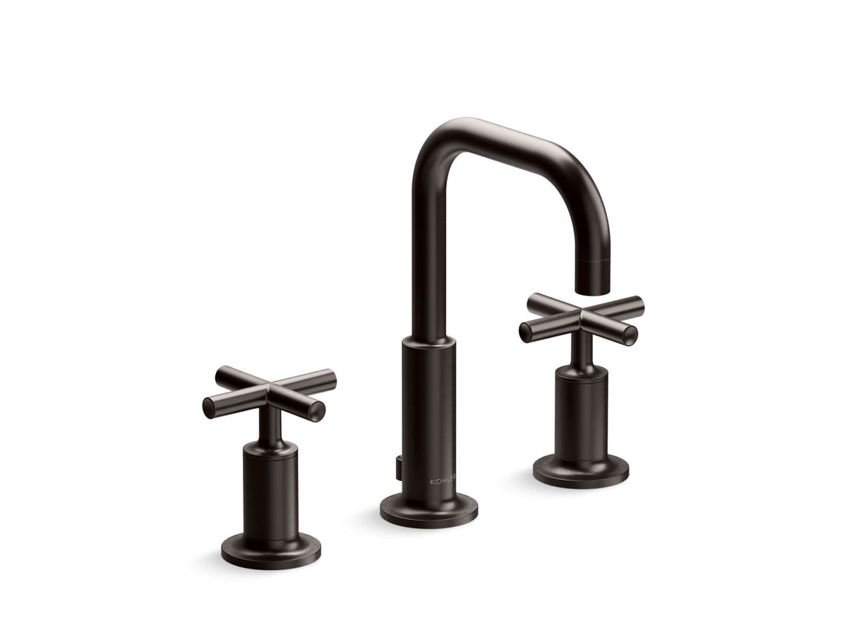 KOHLER K-14406-3-BGP Widespread bathroom sink faucet with Cross handles, 1.2 gpm  -  Brushed Graphite