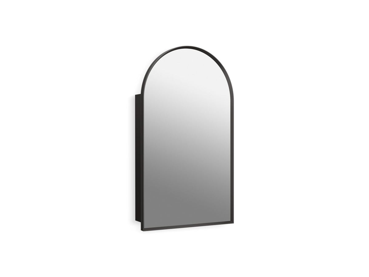 KOHLER K-36540-BLL Verdera 20" X 34" Arched Framed Medicine Cabinet, Left-Hinged - Matte Black