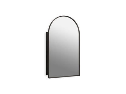 KOHLER K-36540-BLL Verdera 20" x 34" arched framed medicine cabinet, left-hinged - Matte Black