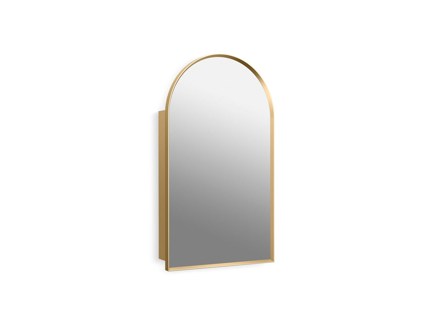KOHLER Verdera K-36540-BGL Verdera 20" X 34" Arched Framed Medicine Cabinet Left-Hinged - Modern Brushed Gold
