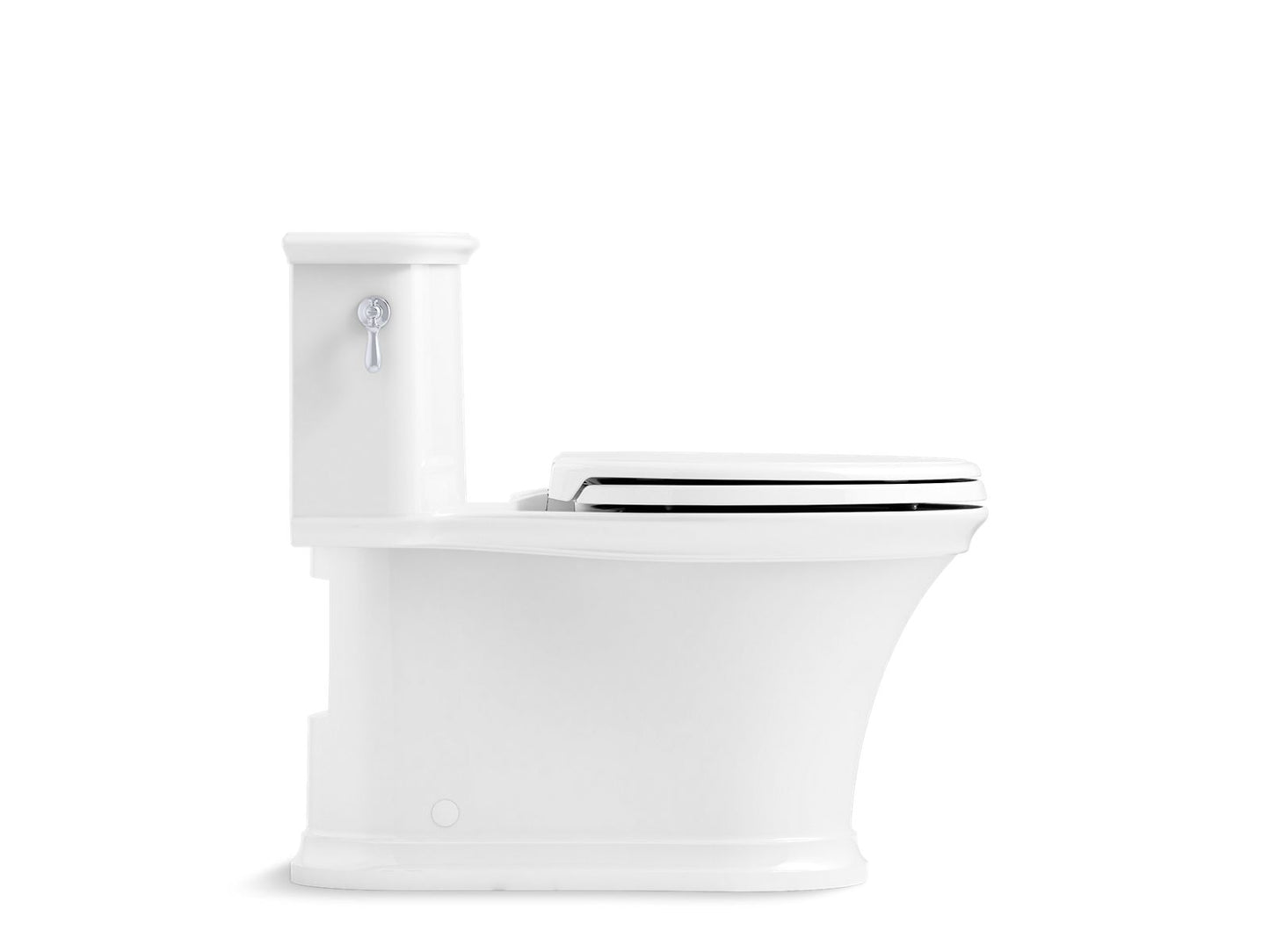 KOHLER K-22695-0 Harken One-Piece Compact Elongated Toilet With Skirted Trapway, 1.28 Gpf In White