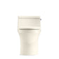 KOHLER K-5172-RA-96 San Souci One-Piece Compact Elongated Toilet With Concealed Trapway, 1.28 Gpf In Biscuit