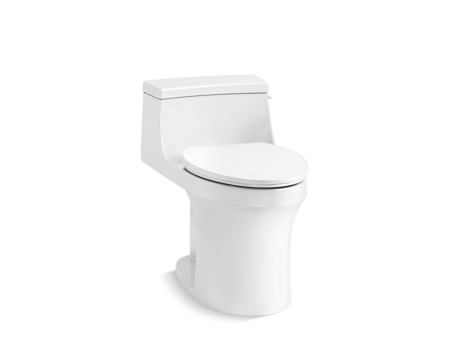 KOHLER K-5172-RA-0 San Souci One-Piece Compact Elongated Toilet With Concealed Trapway, 1.28 Gpf In White