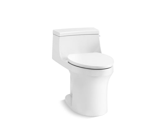 KOHLER K-5172-RA-0 San Souci One-Piece Compact Elongated Toilet With Concealed Trapway, 1.28 Gpf In White