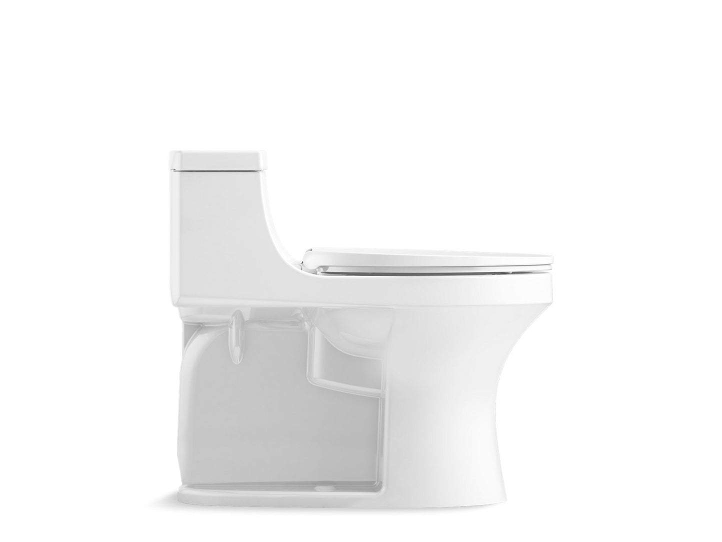 KOHLER K-5172-RA-0 San Souci One-Piece Compact Elongated Toilet With Concealed Trapway, 1.28 Gpf In White