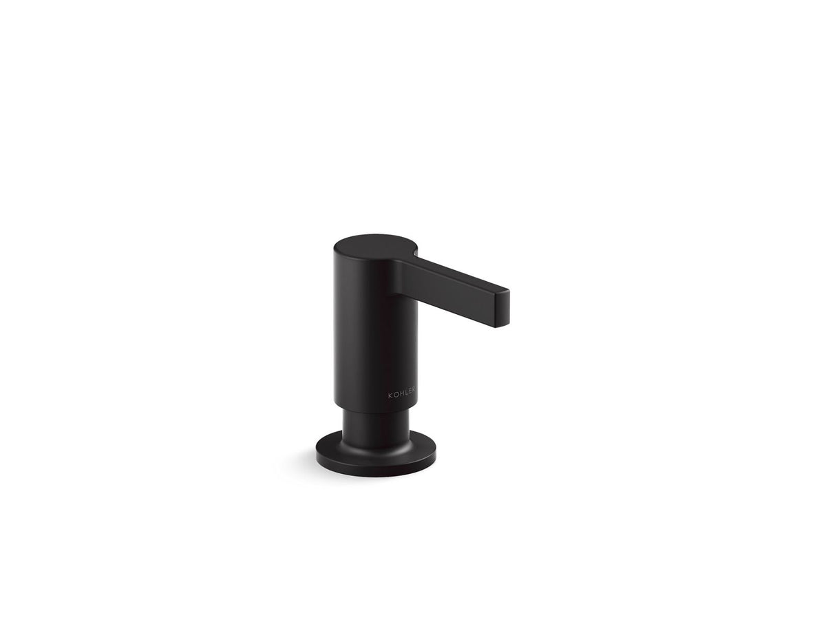 KOHLER K-28679-BL Billet Soap/Lotion Dispenser - Matte Black