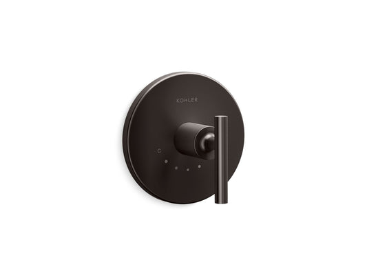 KOHLER K-T14488-4-BGP MasterShower temperature control valve trim with lever handle  -  Brushed Graphite