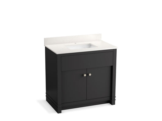 KOHLER K-33266-DWG 36" bathroom vanity cabinet with sink and quartz top  -  Ferrous Grey