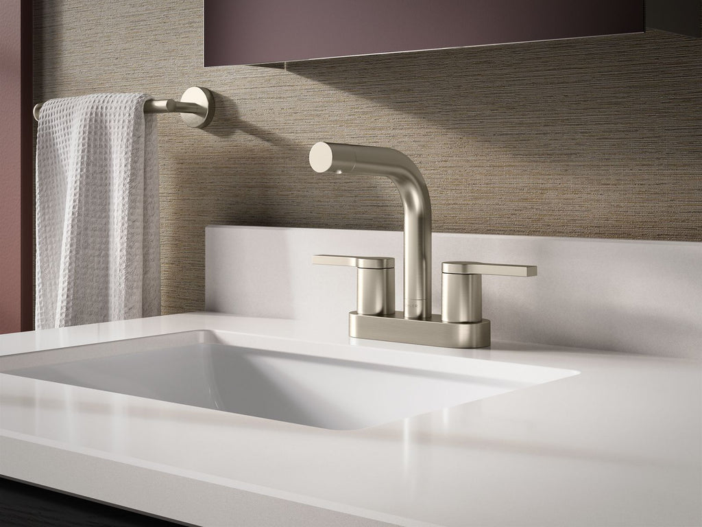 KOHLER K-33591-4-BL Elate Centerset Bathroom Sink Faucet, 1.2 Gpm - Matte Black