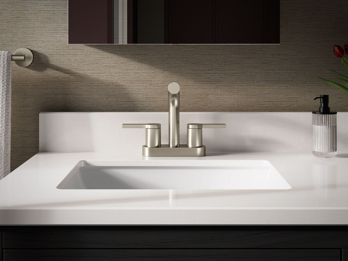 KOHLER K-33591-4-BL Elate Centerset Bathroom Sink Faucet, 1.2 Gpm - Matte Black