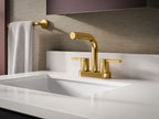 KOHLER K-33591-4-BL Elate Centerset Bathroom Sink Faucet, 1.2 Gpm - Matte Black
