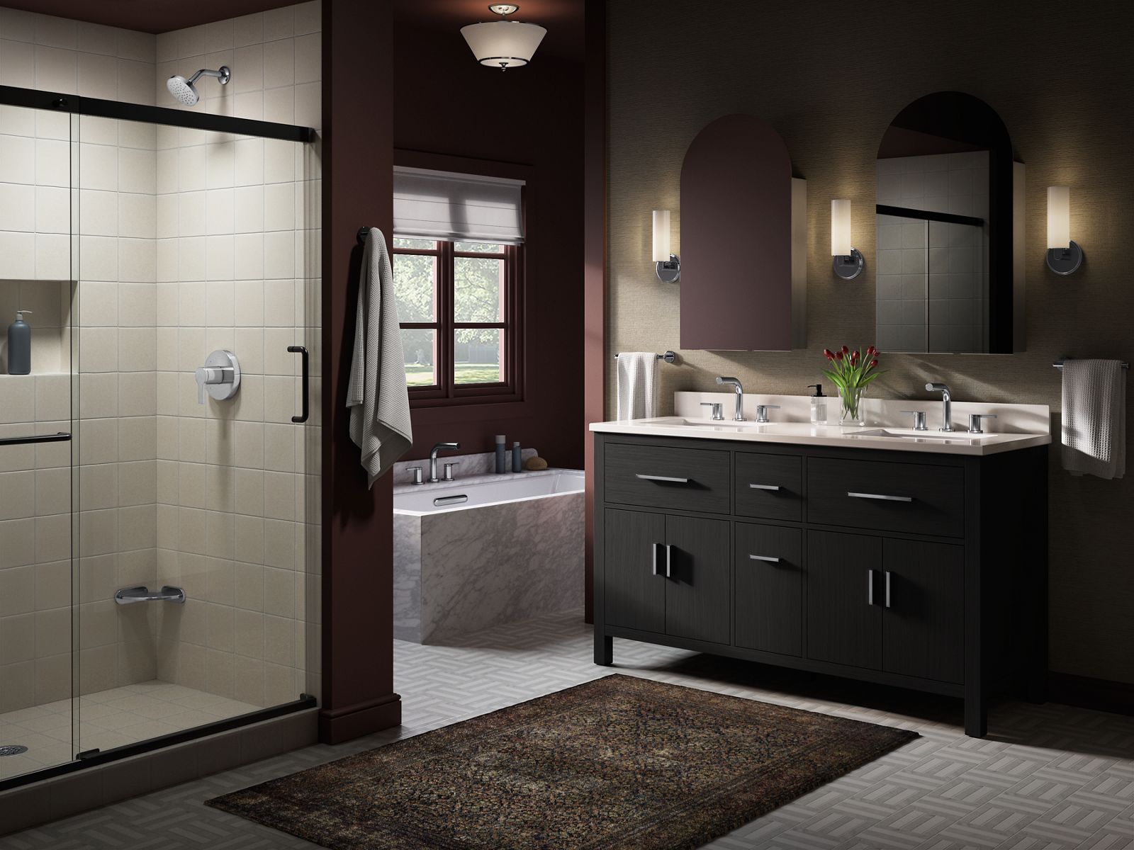 KOHLER K-33809-BL Elate Foot Ledge - Matte Black