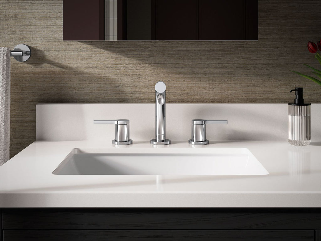 KOHLER K-33592-4K-CP Elate Widespread Bathroom Sink Faucet, 1.0 Gpm - Polished Chrome