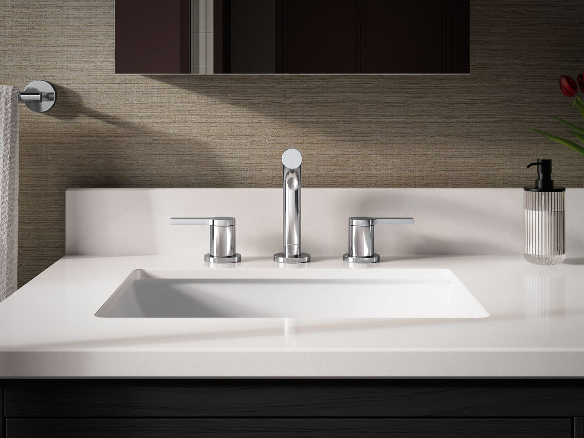 KOHLER K-33592-4K-CP Elate Widespread Bathroom Sink Faucet, 1.0 Gpm - Polished Chrome