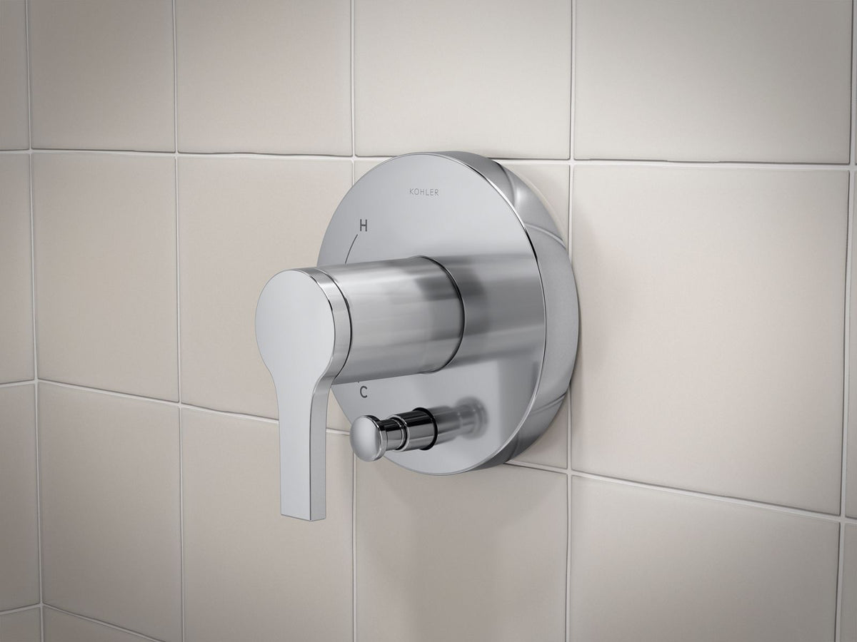 KOHLER K-T35325-4-2MB Elate Rite-Temp Valve Trim With Diverter - Vibrant Brushed Moderne Brass
