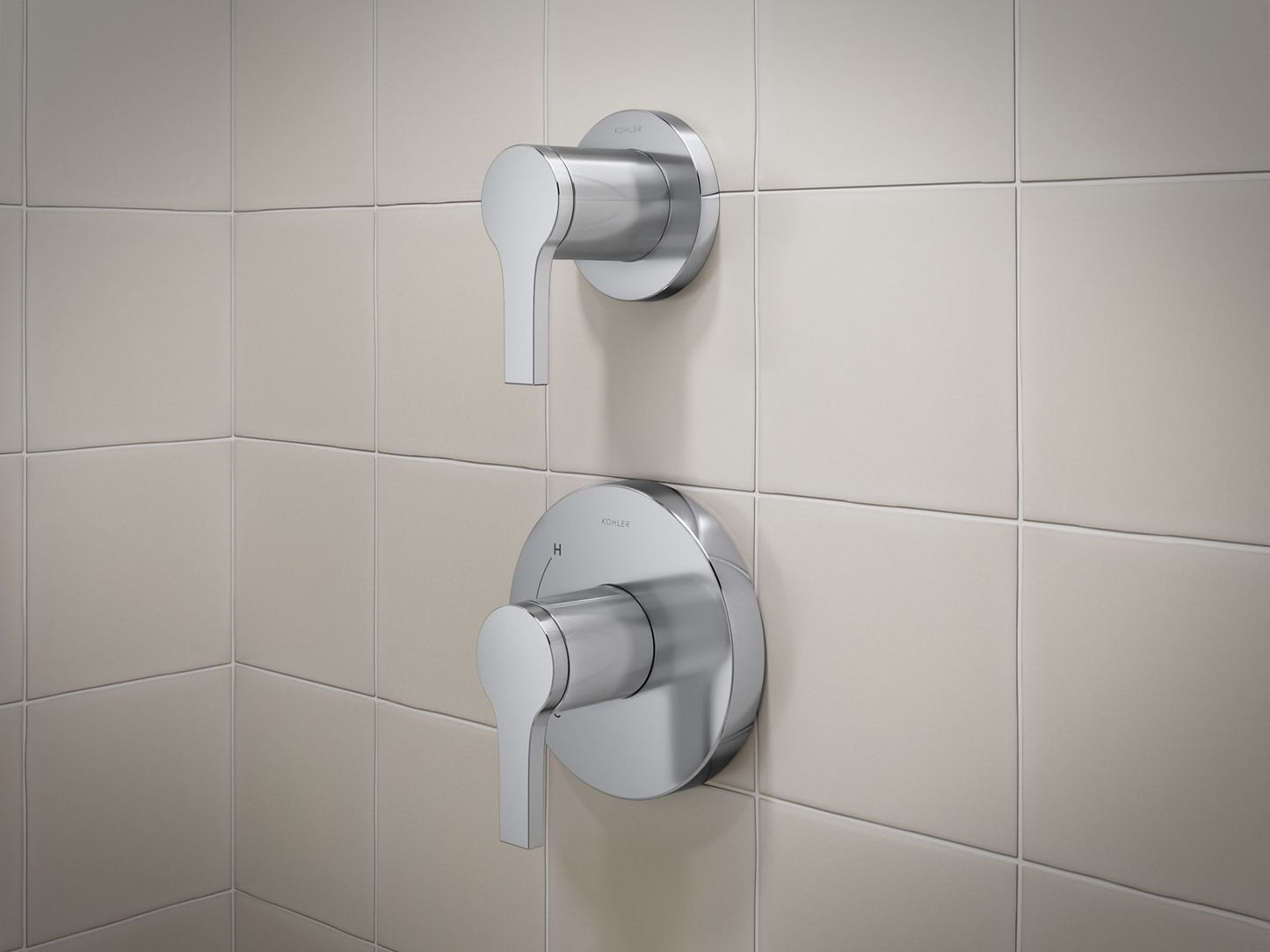 KOHLER K-T35330-4-2MB Elate MasterShower transfer valve trim - Vibrant Brushed Moderne Brass
