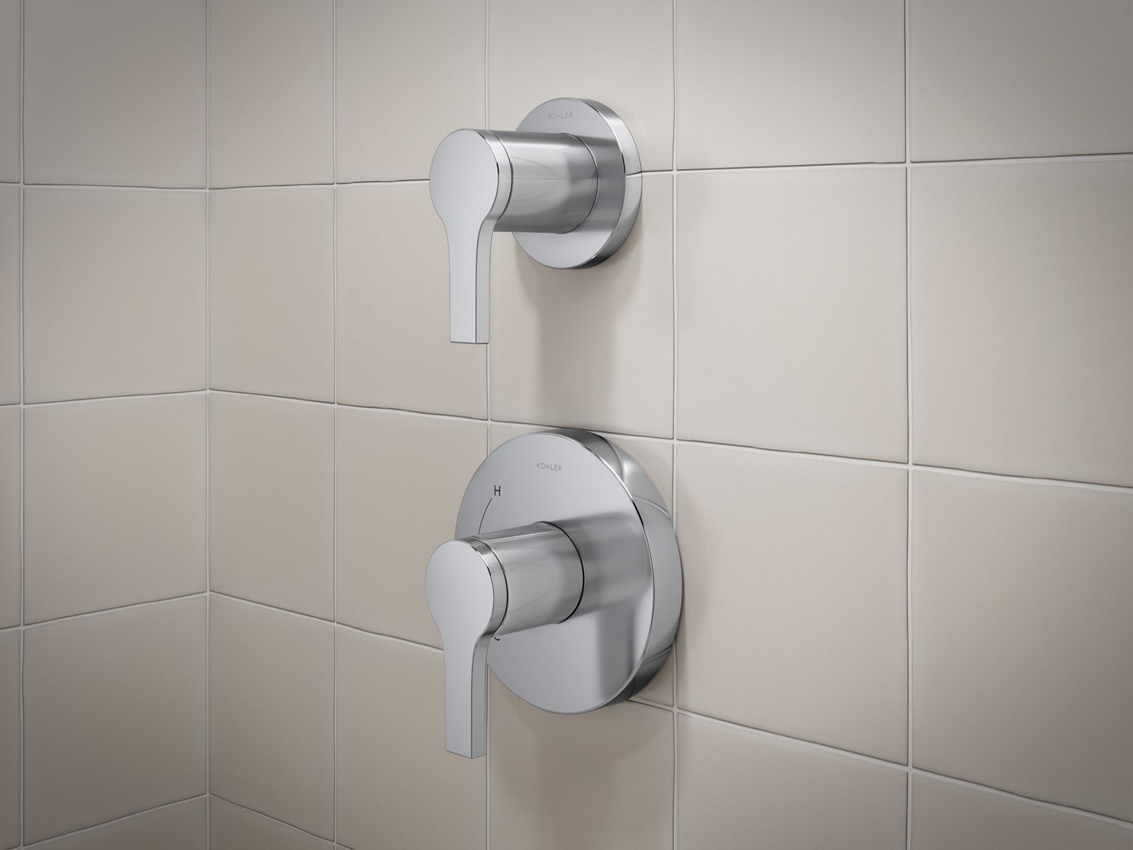 KOHLER K-T35330-4-CP Elate Mastershower Transfer Valve Trim - Polished Chrome