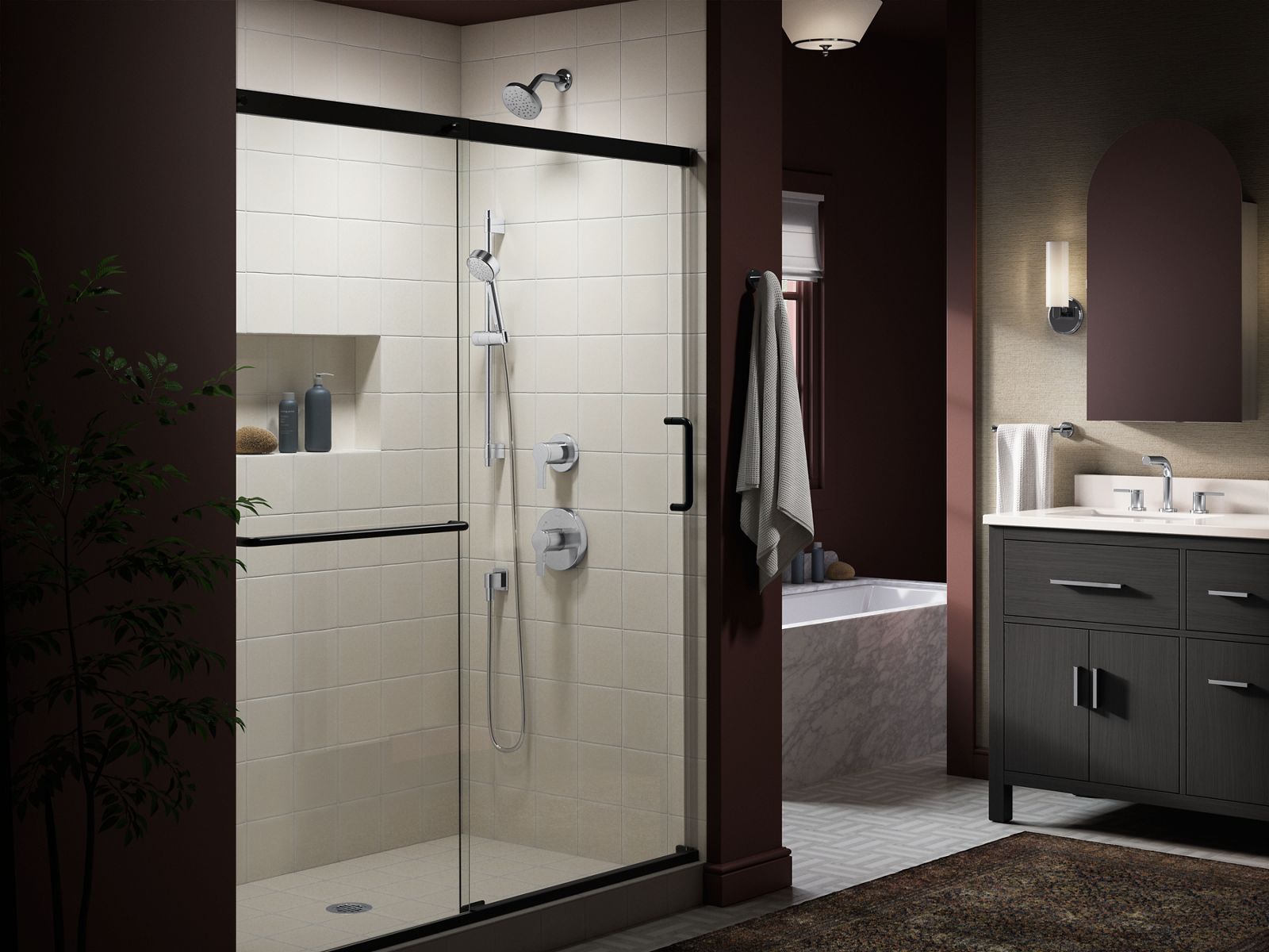 KOHLER K-T35330-4-CP Elate Mastershower Transfer Valve Trim - Polished Chrome