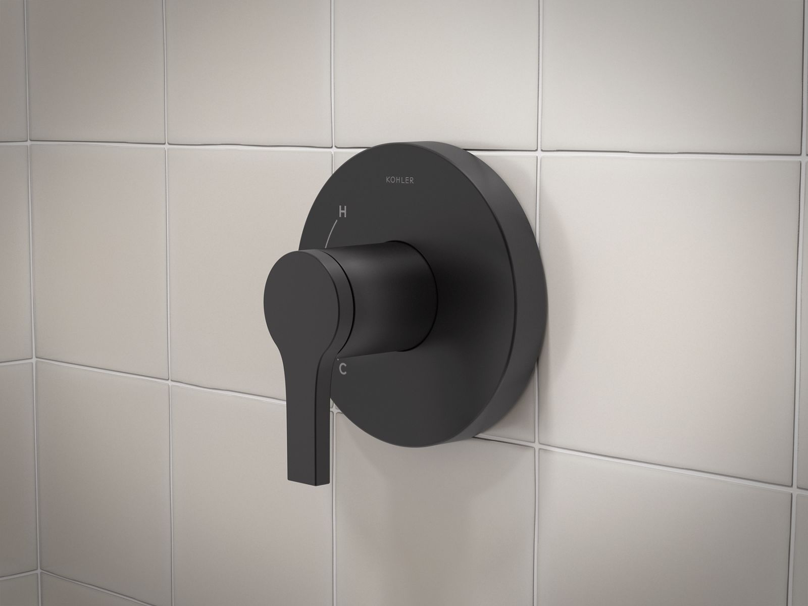 KOHLER K-TLS35321-4-BL Elate Rite-Temp Shower Trim Kit, Without Showerhead - Matte Black