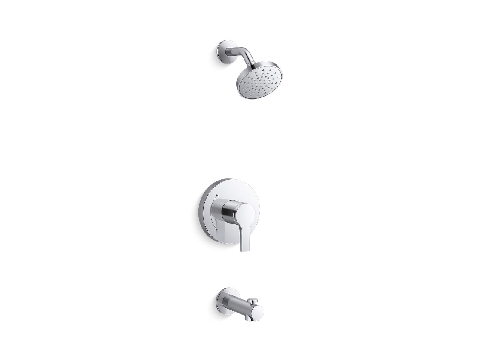 KOHLER K-TS35322-4Y-CP Elate Rite-Temp Bath And Shower Trim Kit, 2.5 Gpm - Polished Chrome