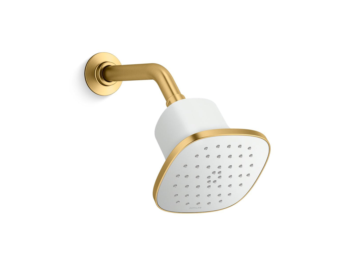 KOHLER K-37722-G-2MB Square single-function filtered showerhead, 1.75 gpm  -  Vibrant Brushed Moderne Brass