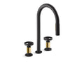 KOHLER K-28677-9RT2-BMB Billet Touchless Pull-Down Kitchen Sink Faucet With Two-Function Sprayhead - Matte Black With Brushed Moderne Brass