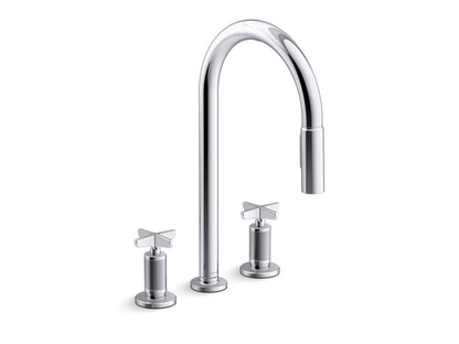 KOHLER K-28677-3RT2-CP Billet Touchless pull-down kitchen sink faucet with two-function sprayhead - Polished Chrome