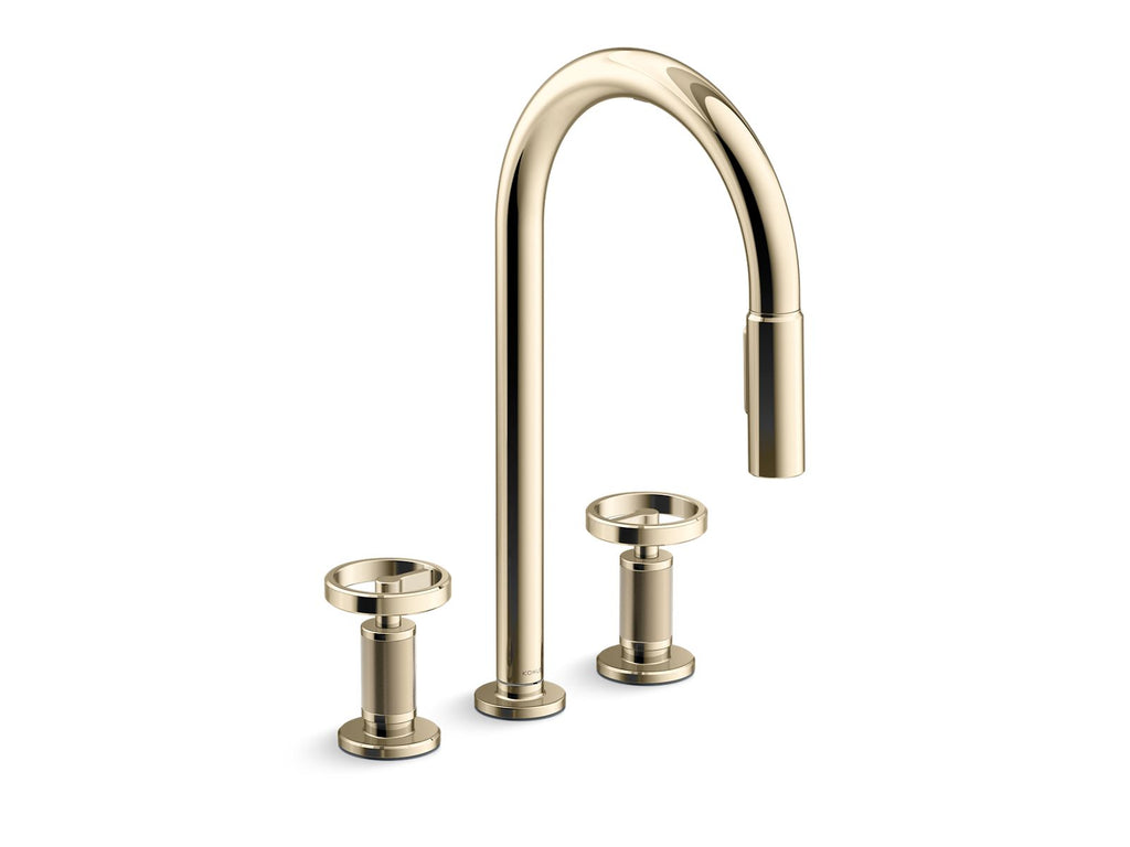 KOHLER K-28677-9RT2-AF Billet Touchless Pull-Down Kitchen Sink Faucet With Two-Function Sprayhead - Vibrant French Gold