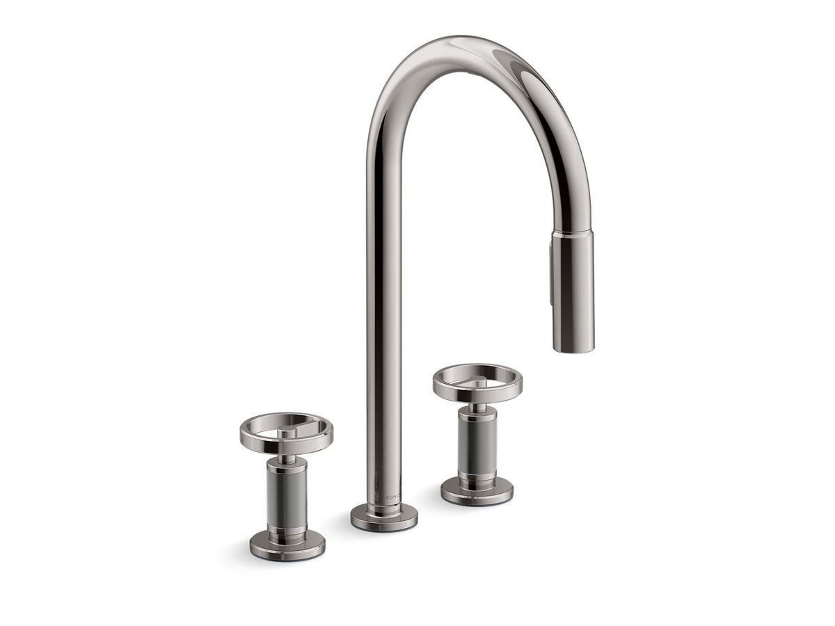 KOHLER K-28677-9RT2-TT Billet Touchless Pull-Down Kitchen Sink Faucet With Two-Function Sprayhead - Vibrant Titanium