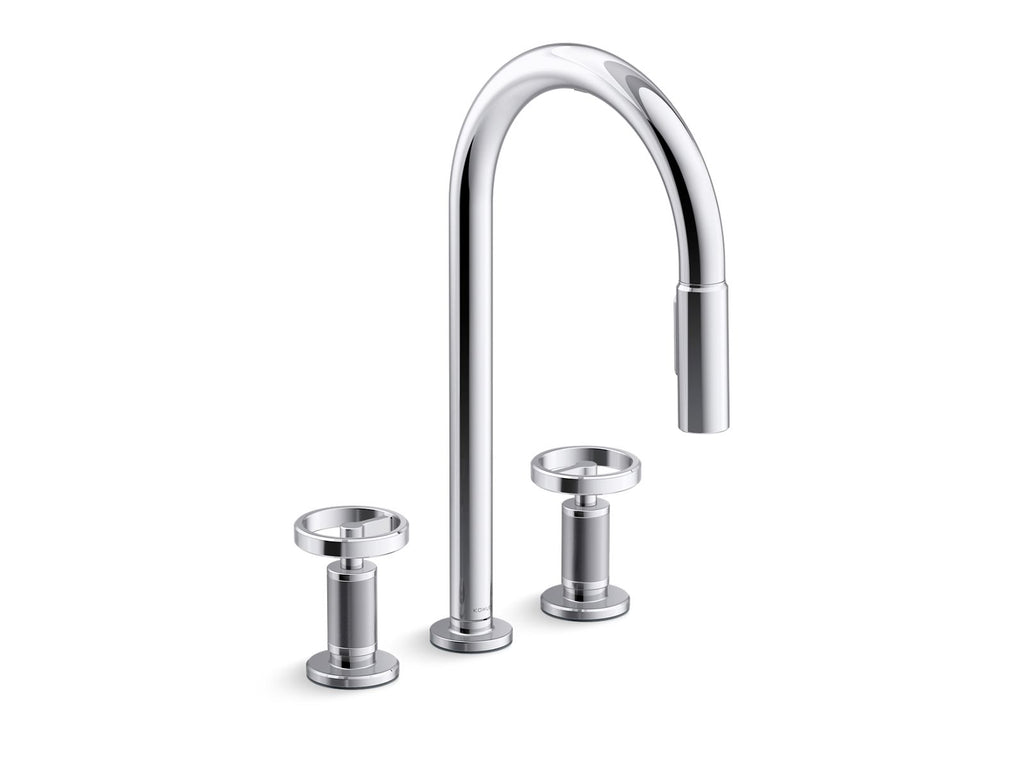 KOHLER K-28677-9RT2-CP Billet Touchless Pull-Down Kitchen Sink Faucet With Two-Function Sprayhead - Polished Chrome
