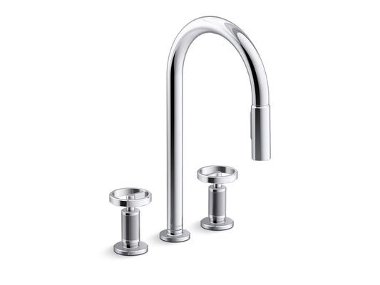 KOHLER K-28677-9RT2-CP Billet Touchless pull-down kitchen sink faucet with two-function sprayhead - Polished Chrome
