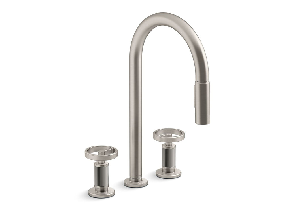 KOHLER K-28677-9RT2-VS Billet Touchless Pull-Down Kitchen Sink Faucet With Two-Function Sprayhead - Vibrant Stainless