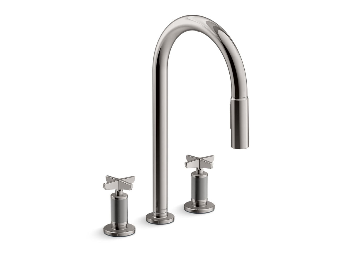 KOHLER K-28677-3RT2-TT Billet Touchless Pull-Down Kitchen Sink Faucet With Two-Function Sprayhead - Vibrant Titanium