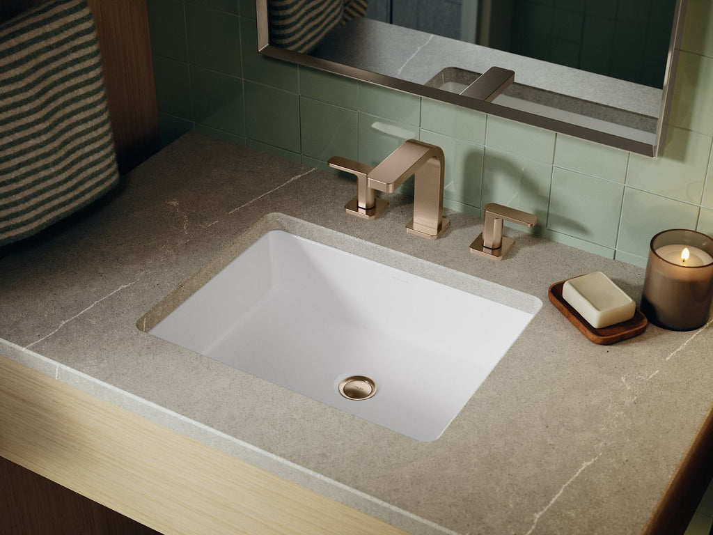 KOHLER K-38380-0 Verticyl 19-3/4" Rectangular Undermount Bathroom Sink - White